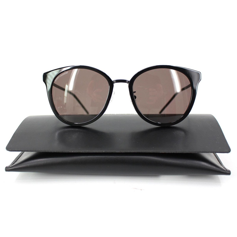 Saint Laurent Black Slim Lightweight Cat-Eye Sunglasses NEW Full Rim YSL - Picture 2 of 8